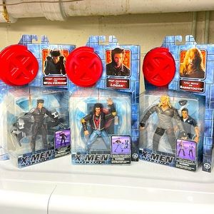 3 Vintage Marvel 2000 X-Men The Movie Toy Biz Figures